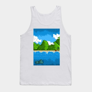 Deserted Island Pixel Tank Top